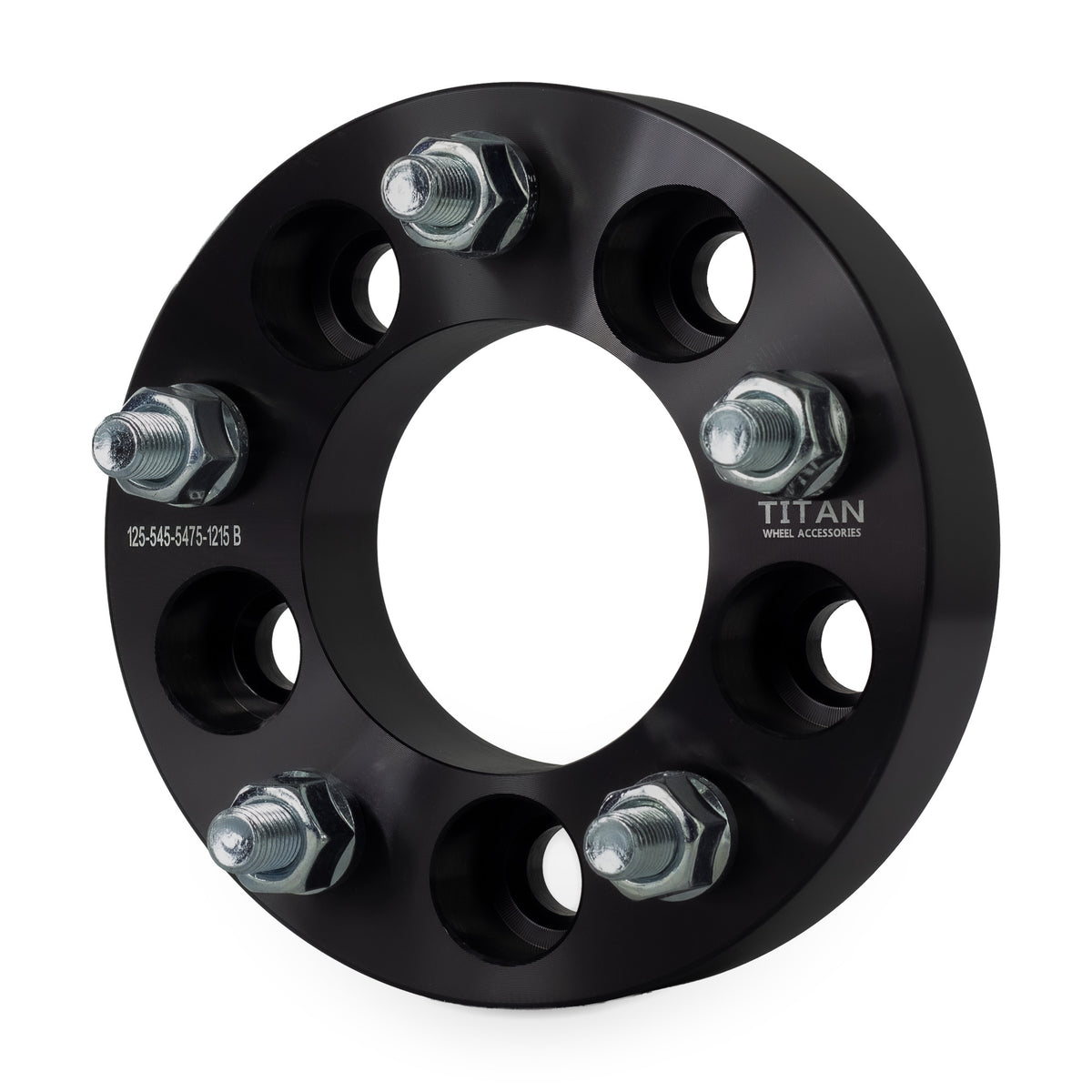 32mm (1.25") 5x114.3 (5x4.5) To 5x120 (5x4.75) Wheel Adapters | 12x1.5 Studs — front three-quarter view