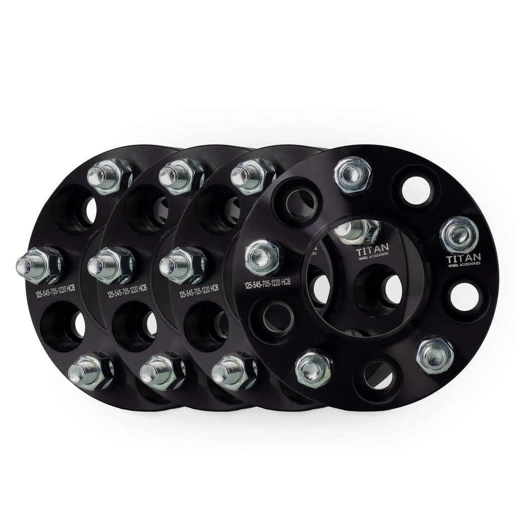 1.25" (32mm) Wheel Spacers for Ford Mustang Ranger Edge Explorer | 5x4.5 (5x114.3) | 70.5 Hubcentric |1/2x20 Studs — set of 4