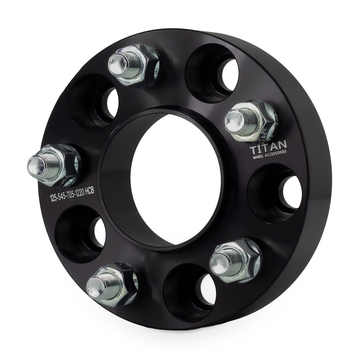 1.25" (32mm) Wheel Spacers for Ford Mustang Ranger Edge Explorer | 5x4.5 (5x114.3) — front three-quarter view