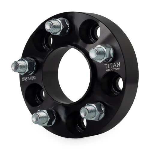 1.25" (32mm) Wheel Spacers for Chrysler 300 Dodge Charger Challenger | 5x4.5 |14x1.5 — front three-quarter view