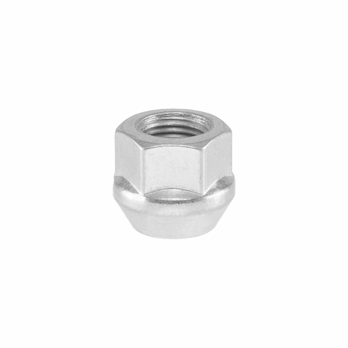 14x1.5 Open Bulge Acorn 13/16 Head Silver Lug Nuts — view 2