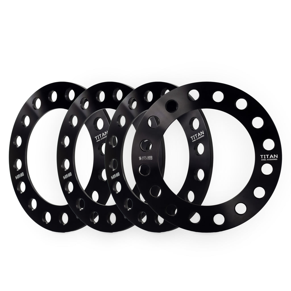 1/4" Wheel Spacers for Ford F250 F350 Chevy Silverado GMC Sierra Yukon Dodge Ram | Dual Drilled 8x170 and 8x6.5 — set of 4