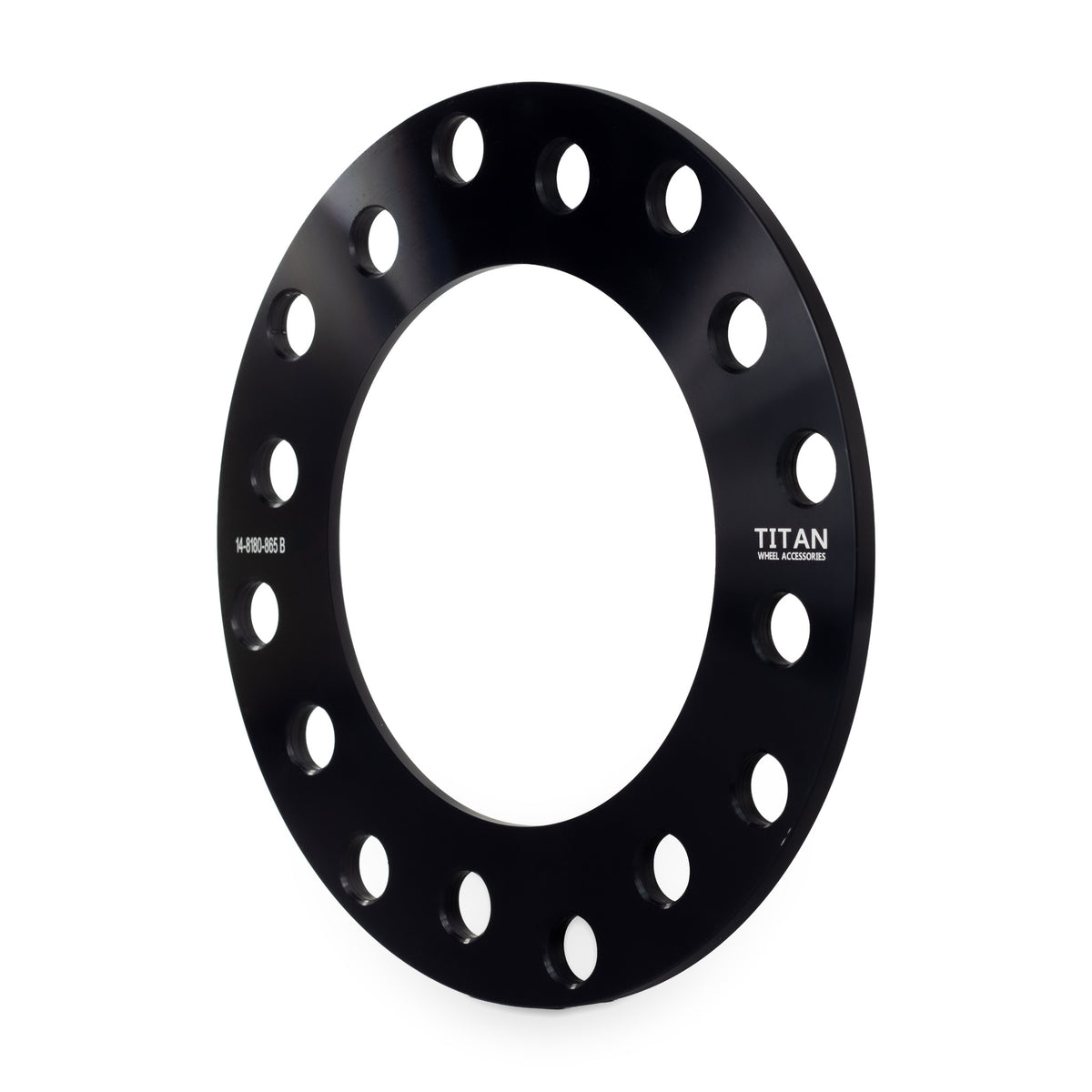 1/4" Wheel Spacers for Chevy Silverado GMC Sierra Yukon Dodge Ram | Dual Drilled 8x180 and 8x6.5 — front three-quarter view
