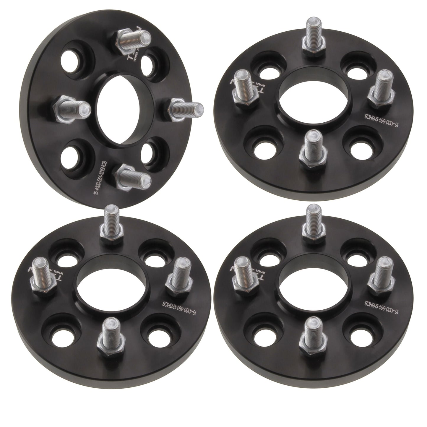 15mm Wheel Spacers for Honda Civic Mitsubishi Lancer | 4x100 | 56.1 Hubcentric | 12x1.5 Studs |