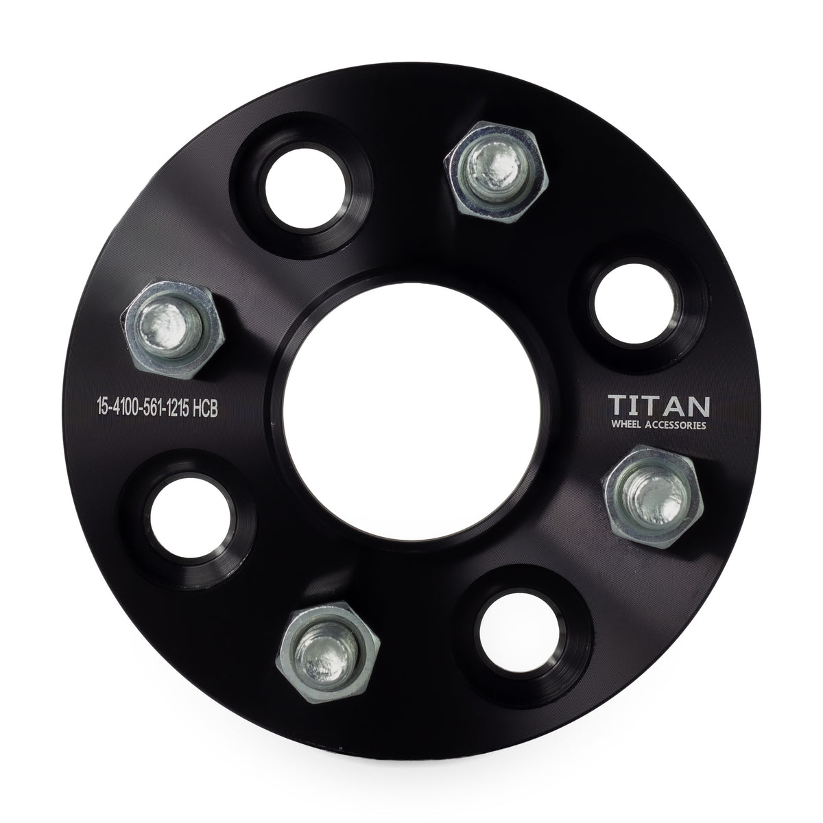 15mm Wheel Spacers for Honda Civic Mitsubishi Lancer | 4x100 | 56.1 Hubcentric | 12x1.5 Studs — front view