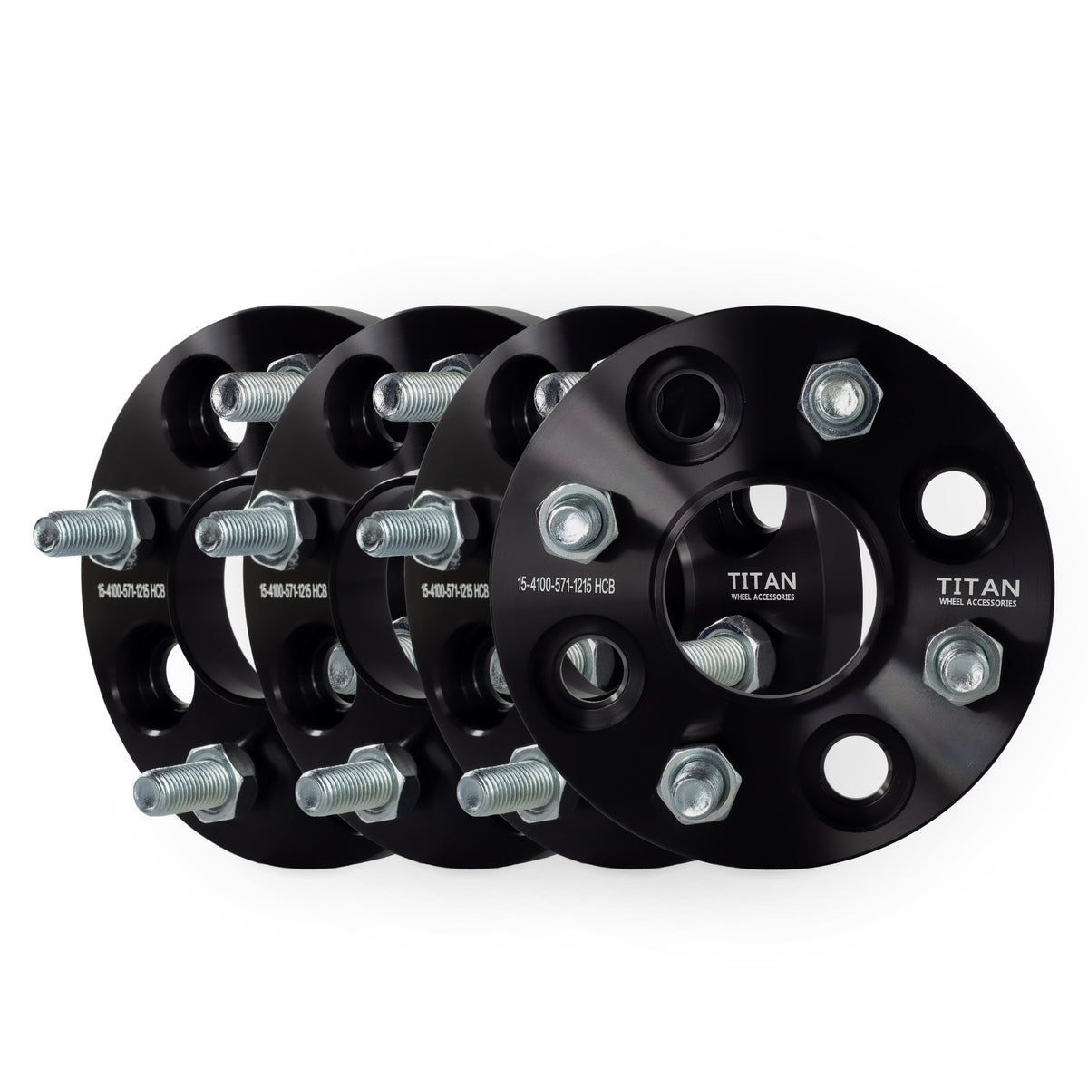 15mm Wheel Spacers for Chevy Cobalt Dodge Neon | 4x100 | 57.1 Hubcentric | 12x1.5 Studs — set of 4