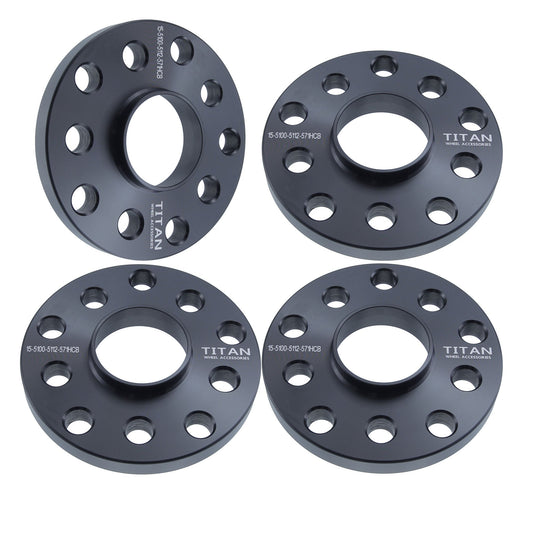 15mm Wheel Spacers for VW Audi 5 Lug | Dual Drilled 5x100 and 5x112 | 57.1 Hubcentric |