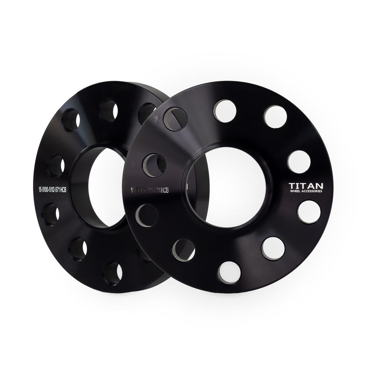 15mm Wheel Spacers for VW Audi 5 Lug | Dual Drilled 5x100 and 5x112 | 57.1 Hubcentric — pair of 2