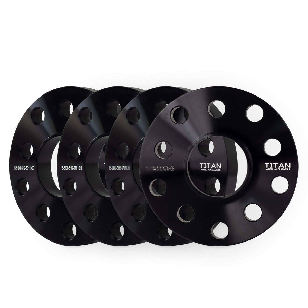 15mm Wheel Spacers for VW Audi 5 Lug | Dual Drilled 5x100 and 5x112 | 57.1 Hubcentric — set of 4
