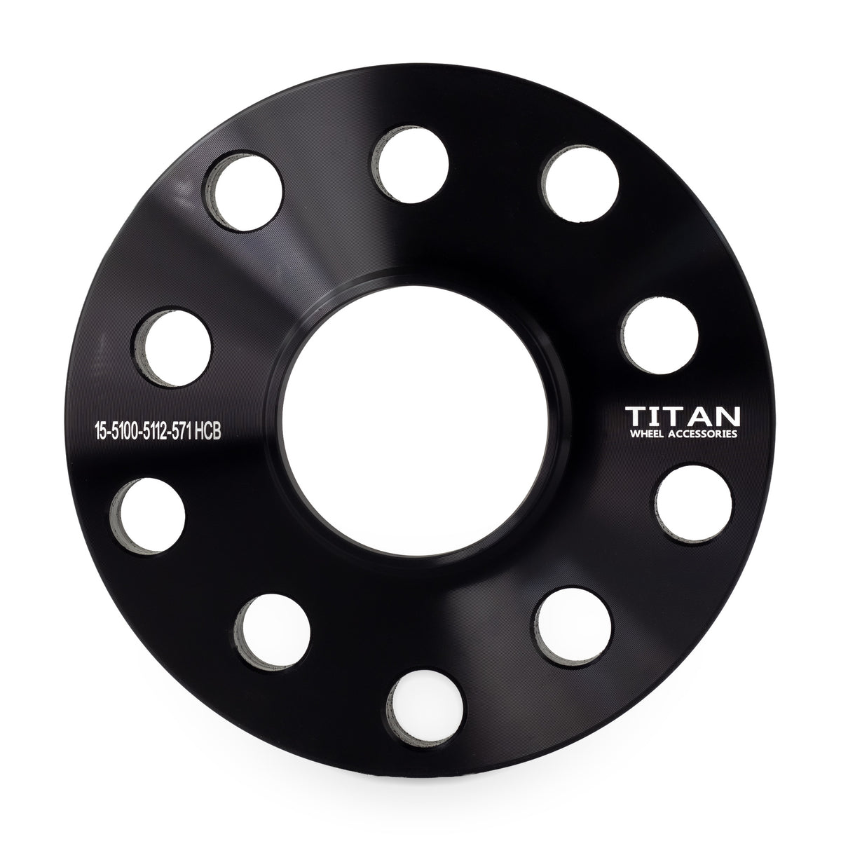 15mm Wheel Spacers for VW Audi 5 Lug | Dual Drilled 5x100 and 5x112 | 57.1 Hubcentric — front view