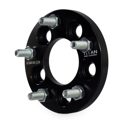 15mm 5x100 To 5x114.3 Wheel Adapters | 12x1.5 Studs — front three-quarter view