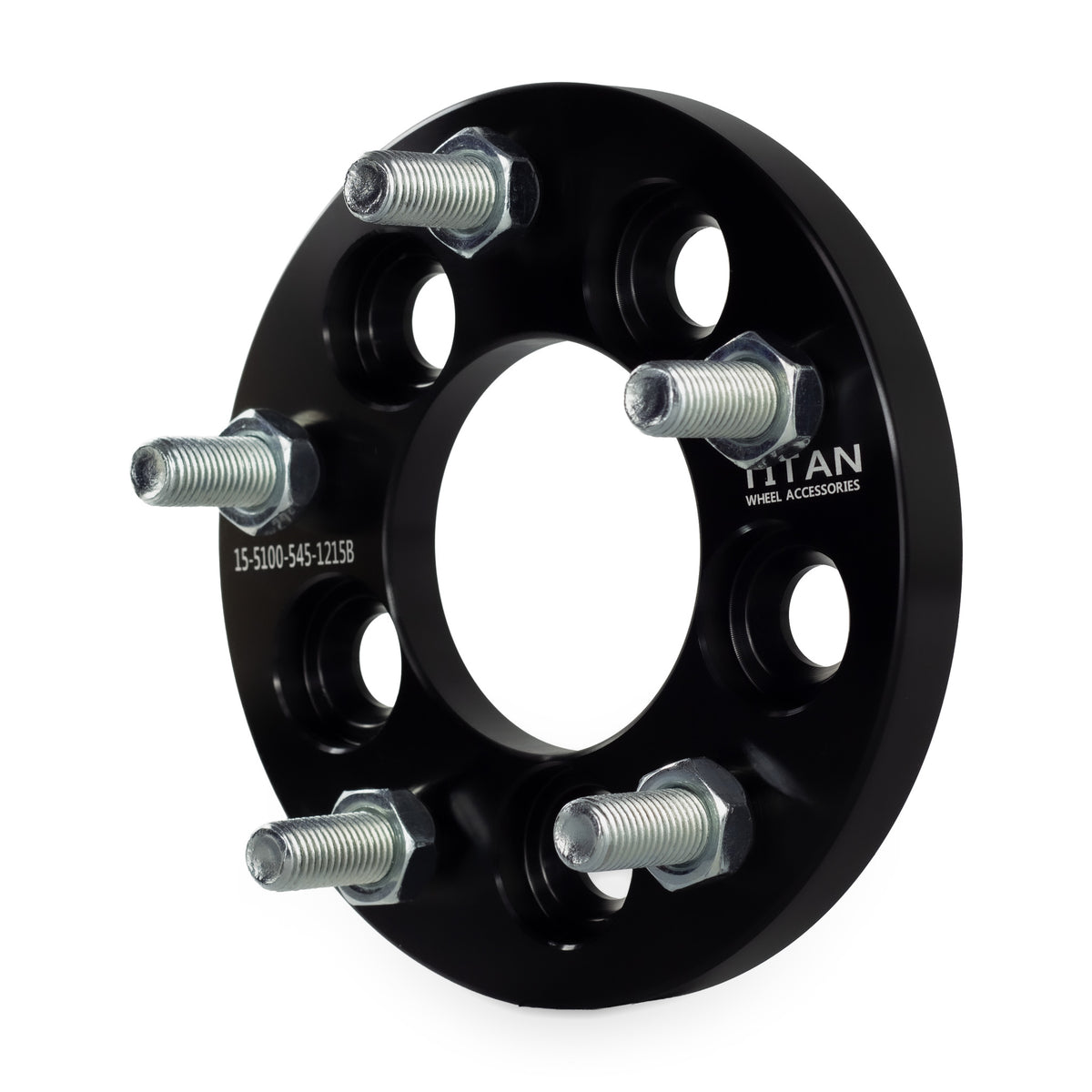 15mm 5x100 to 5x114.3 Wheel Adapters for Honda Civic Acura Integra Mazda Miata | 12x1.5 Studs — front three-quarter view