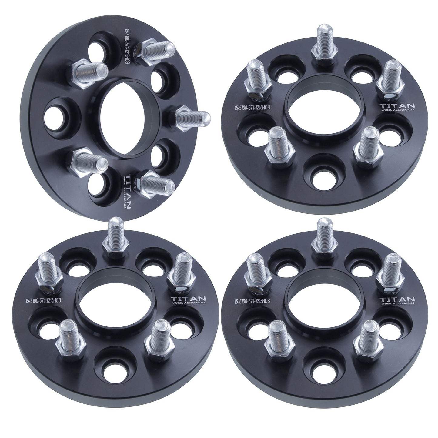 15mm Wheel Spacers for Chrysler Sebring Neon Pontiac Grand Am | 5x100 | 57.1 Hubcentric |12x1.5 Studs |