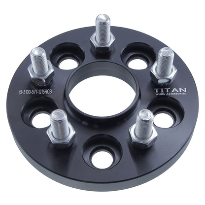 15mm Wheel Spacers for Chrysler Sebring Neon Pontiac Grand Am | 5x100 | 57.1 Hubcentric |12x1.5 Studs |