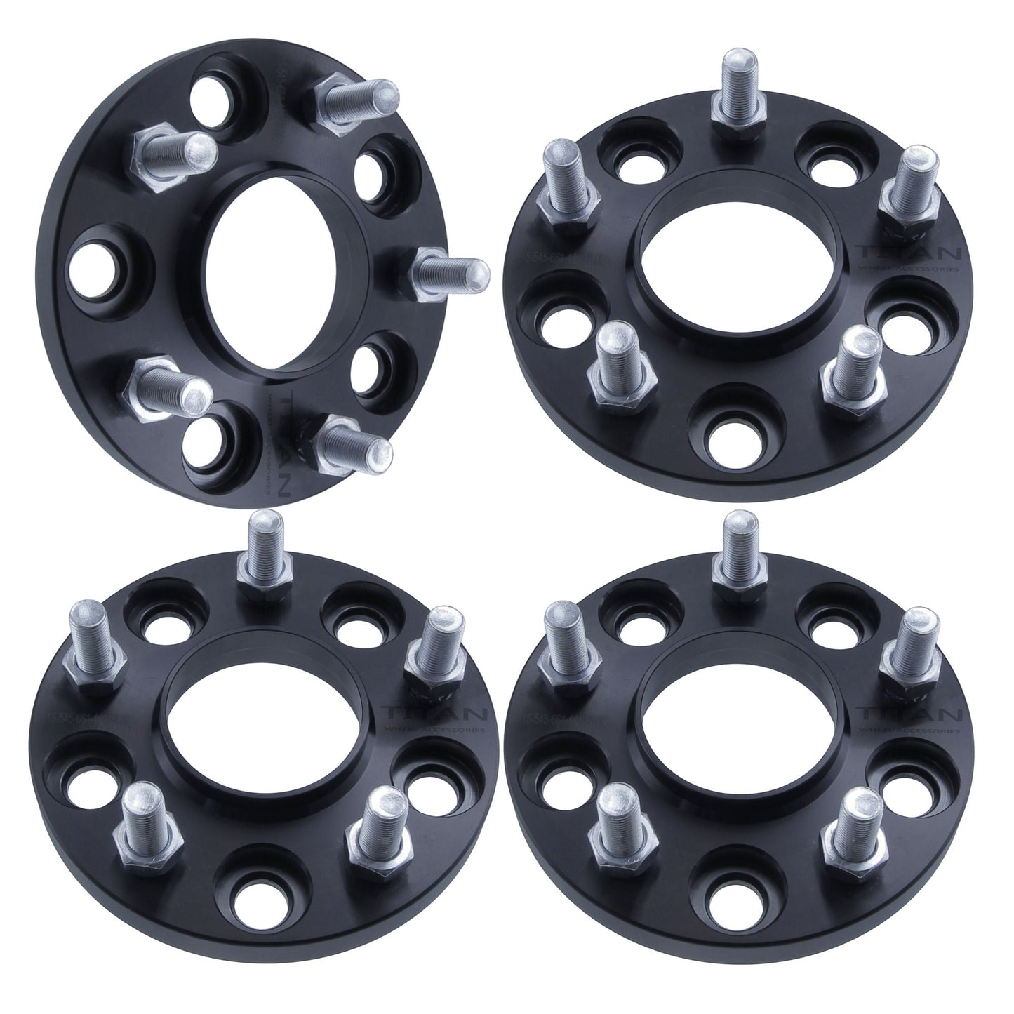 15mm Wheel Spacers for Nissan Infiniti Q50 G35 G37 350Z 370Z Altima Maxima | 5x114.3 (5x4.5) | 66.1 Hubcentric |12x1.25 Studs |