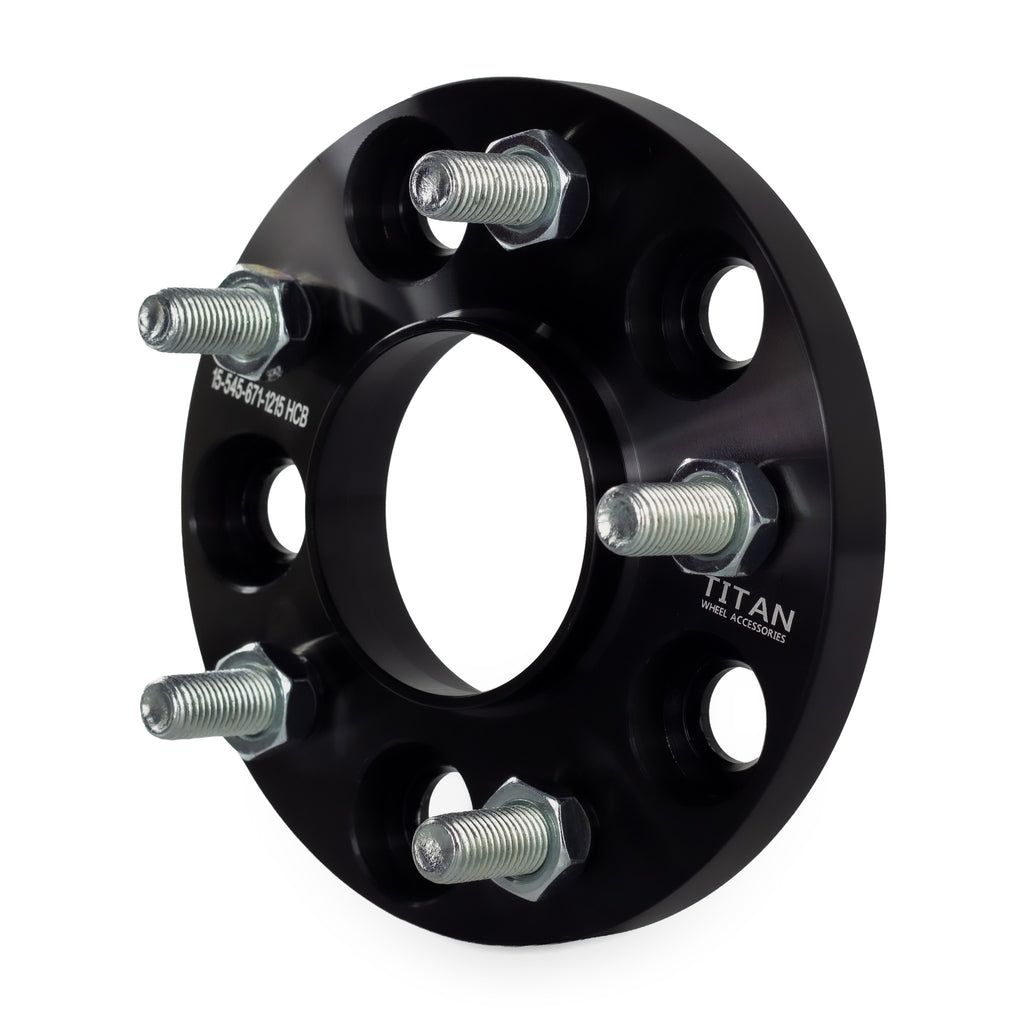 15mm Wheel Spacers for Jeep Compass Patriot Prospector | 5x114.3 (5x4.5) | 67.1 Hubcentric — front three-quarter view