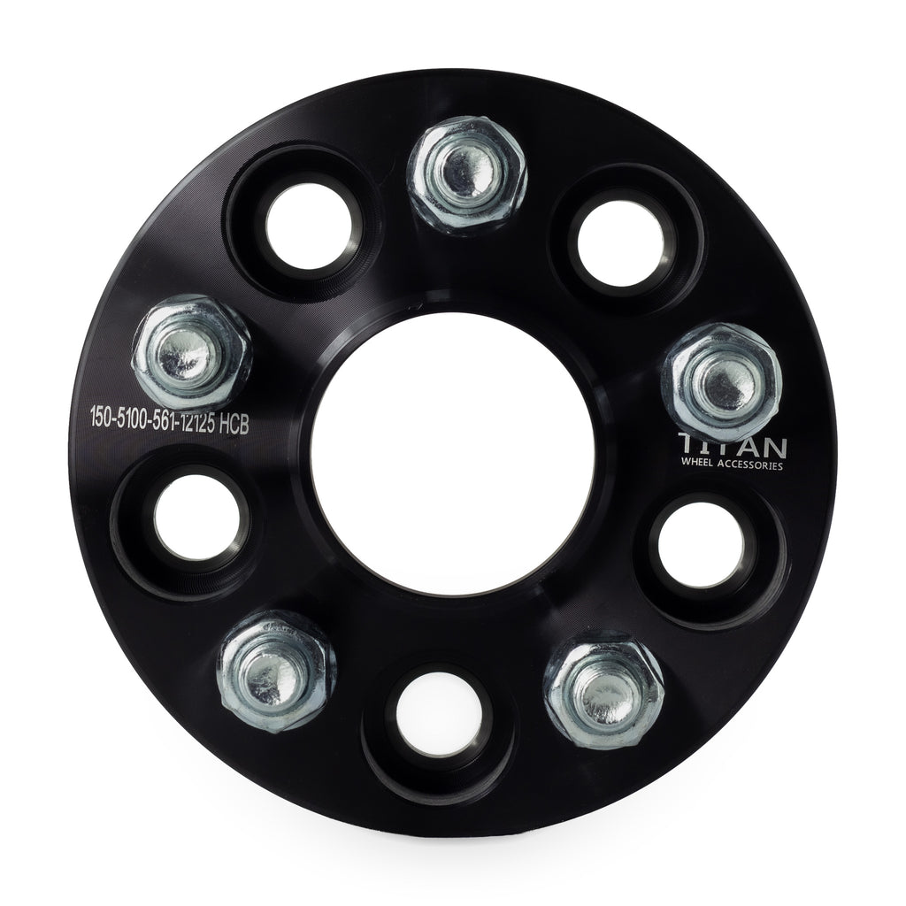 38mm (1.5") Wheel Spacers for Subaru Scion | 5x100 | 56.1 Hubcentric |12x1.25 Studs — front view