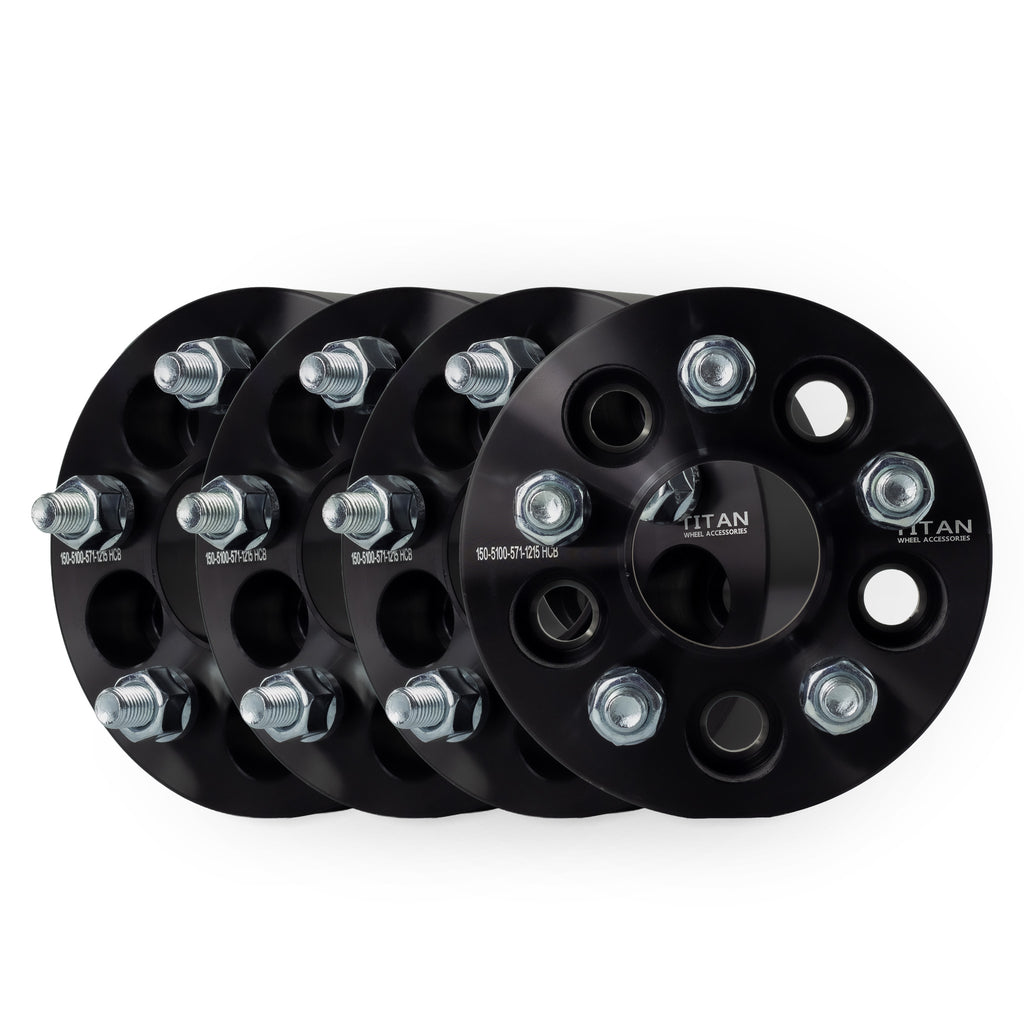 38mm (1.5") Wheel Spacers | 5x100 | 57.1 Hubcentric |12x1.5 Studs — set of 4