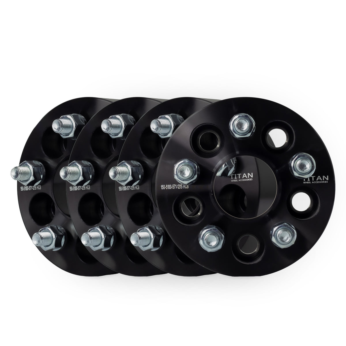 38mm (1.5") Wheel Spacers | 5x100 | 57.1 Hubcentric |12x1.5 Studs — set of 4