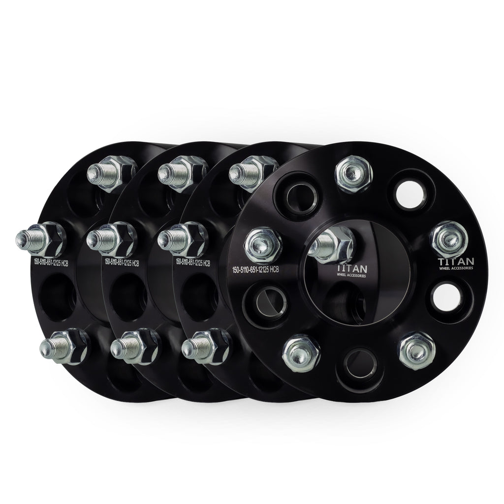 38mm (1.5") Wheel Spacers for Jeep Cherokee Compass Renegade Chrysler 200 | 5x110 | 65.1 Hubcentric |12x1.25 Studs — set of 4
