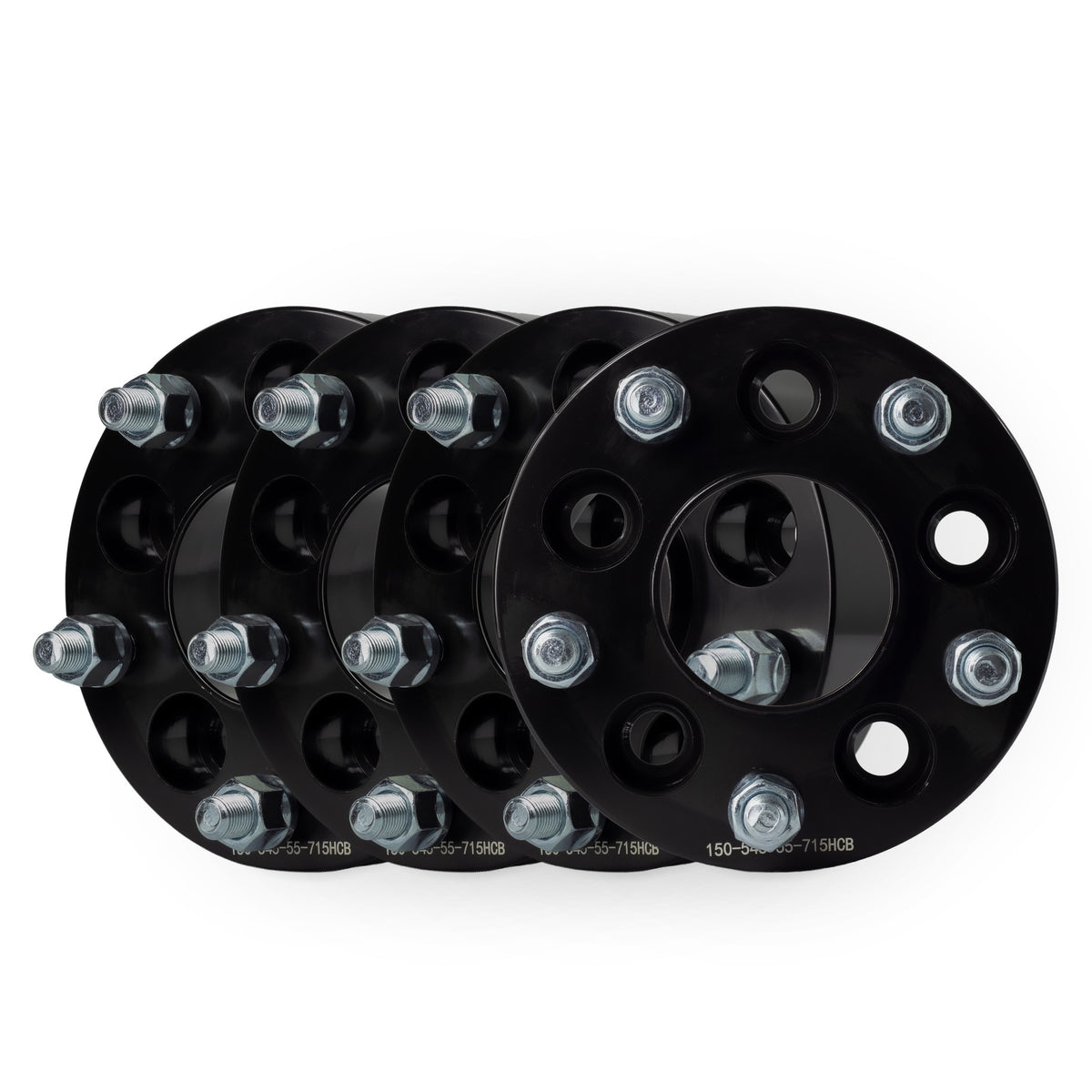 1.5" (38mm) 5x4.5 To 5x5 Wheel Adapters | 71.5 Hubcentric | 1/2x20 Studs — set of 4