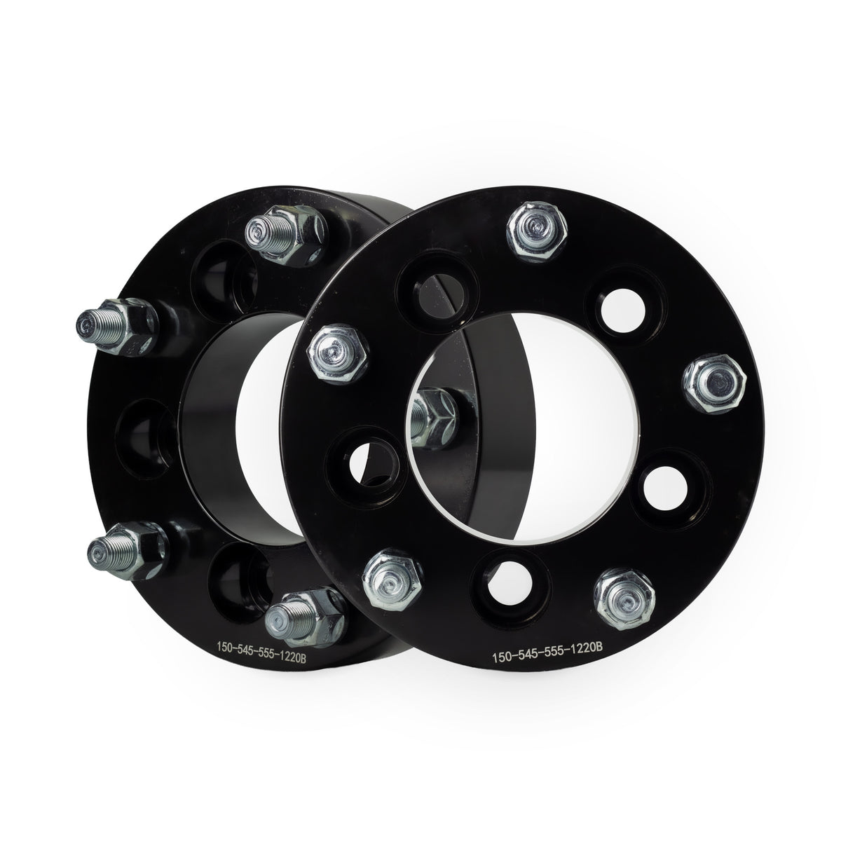 1.5" (38mm) 5x4.5 (5x114.3) To 5x5.5 (5x139.7) Wheel Adapters | 1/2x20 Studs — pair of 2