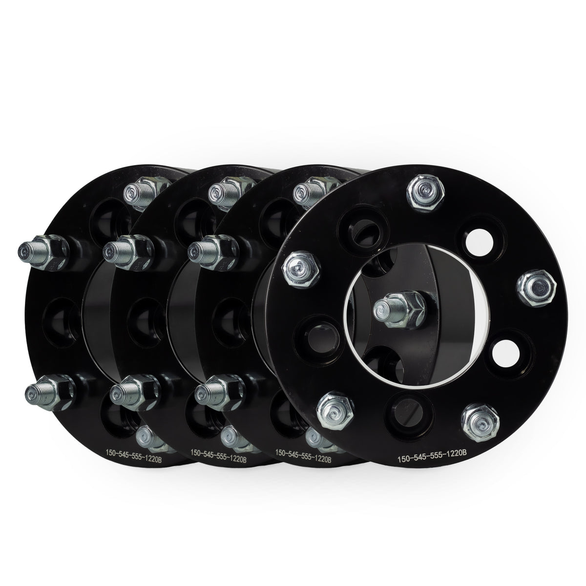 1.5" (38mm) 5x4.5 (5x114.3) To 5x5.5 (5x139.7) Wheel Adapters | 1/2x20 Studs — set of 4