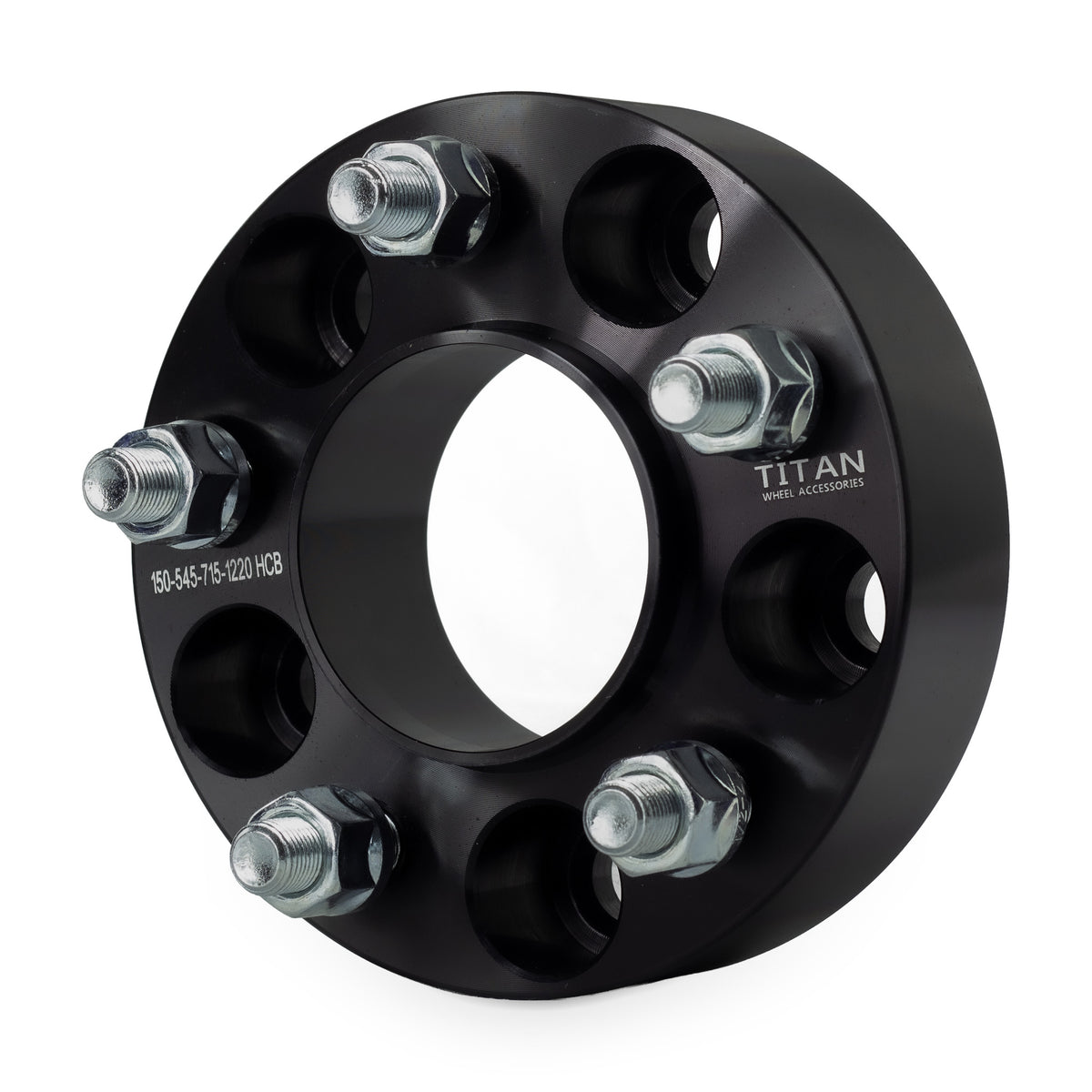 1.5" (38mm) Wheel Spacers for Wrangler TJ YJ XJ KJ | 5x4.5 (5x114.3) | 71.5 Hubcentric — front three-quarter view