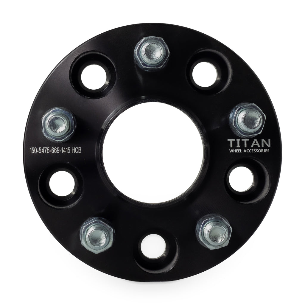 1.5" (38mm) Wheel Spacers for Camaro 2011+ | 5x4.75 (5x120) | 66.9 Hubcentric |14x1.5 Studs — front view