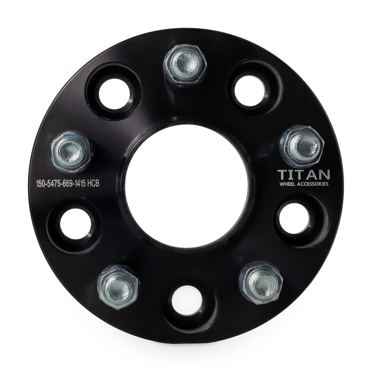 1.5" (38mm) Wheel Spacers for Camaro 2011+ | 5x4.75 (5x120) | 66.9 Hubcentric |14x1.5 Studs — front view