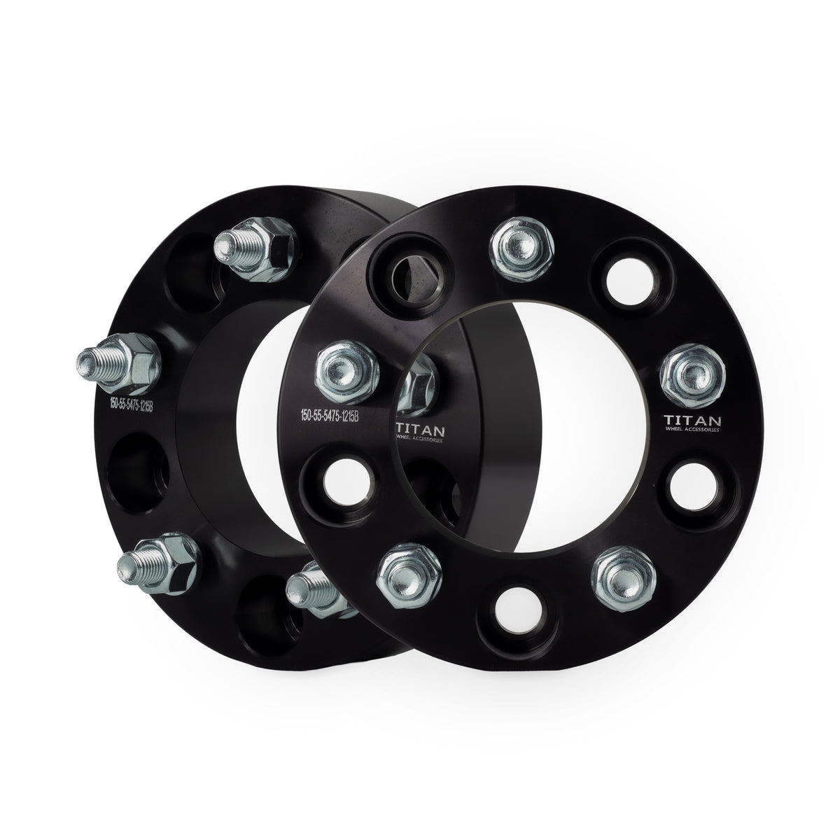 1.5" (38mm) 5x5 to 5x4.75 Wheel Adapters | 12x1.5 Studs — pair of 2