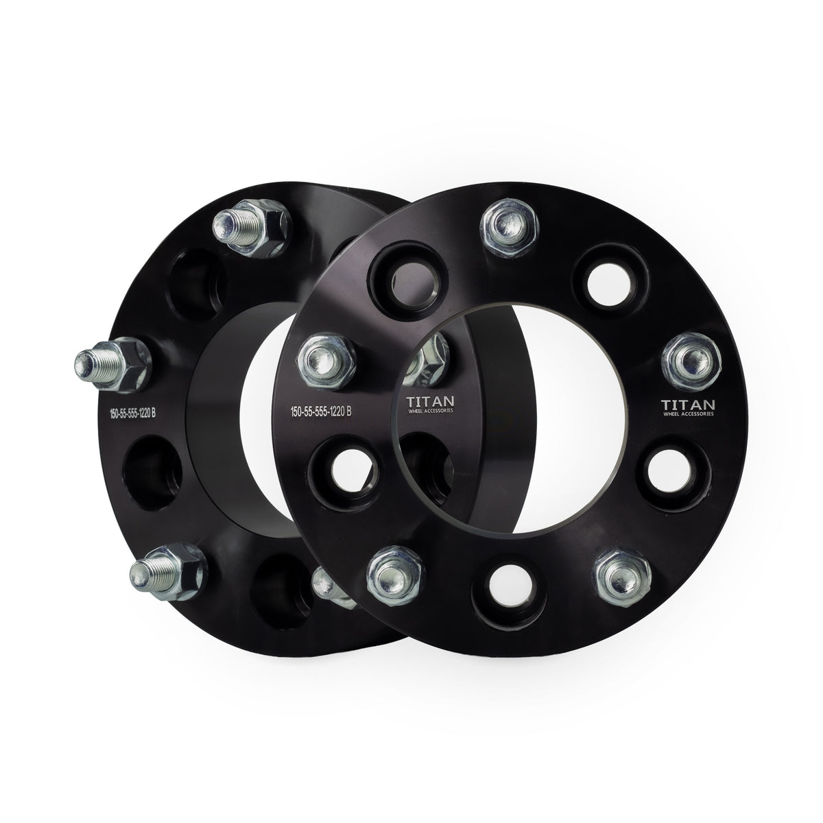1.5" 5x5 to 5x5.5 Wheel Adapters for Jeep Commander Grand Cherokee Wrangler | 1/2x20 Studs — pair of 2