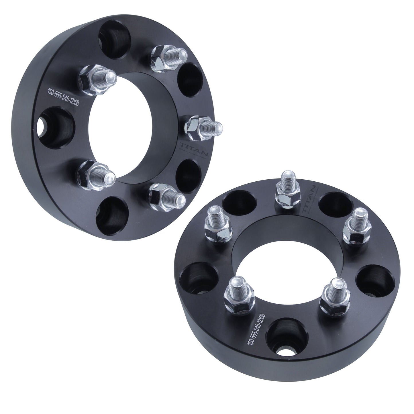 1.5" (38mm) 5x5.5 (5x139.7) To 5x4.5 (5x114.3) Wheel Adapters  | 12x1.5 Studs |