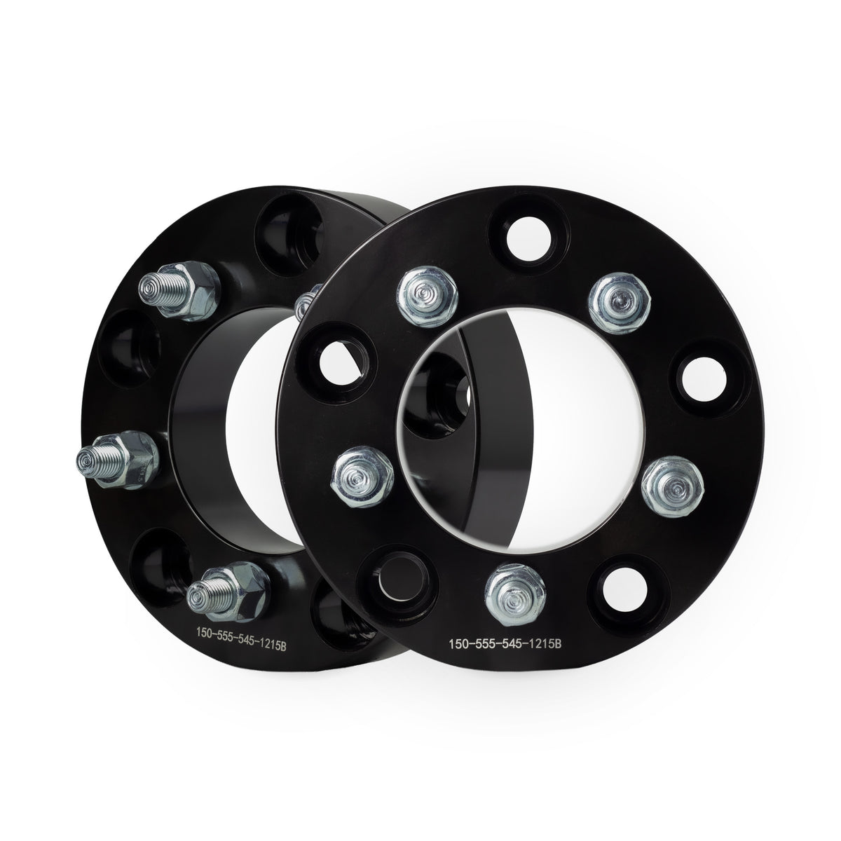 1.5" (38mm) 5x5.5 (5x139.7) To 5x4.5 (5x114.3) Wheel Adapters | 12x1.5 Studs — pair of 2