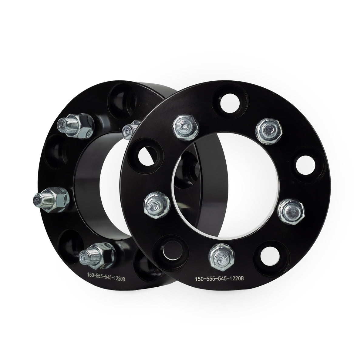 1.5" (38mm) 5x5.5 (5x139.7) To 5x4.5 (5x114.3) Wheel Adapters | 1/2x20 Studs — pair of 2