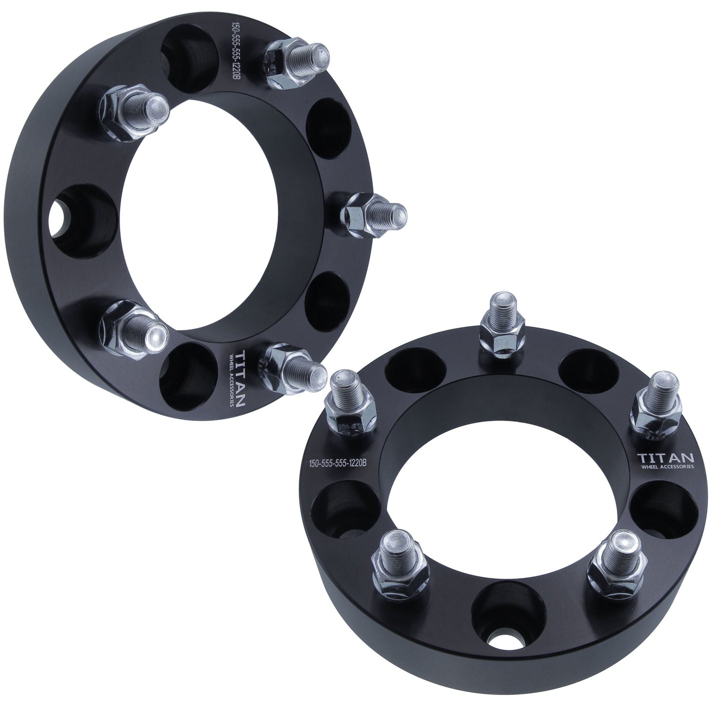 1.5" (38mm) Wheel Spacers for Dodge Ram 1500 Ford F100 Bronco Jeep CJ | 5x5.5 (5x139.7) | 1/2x20 Studs |