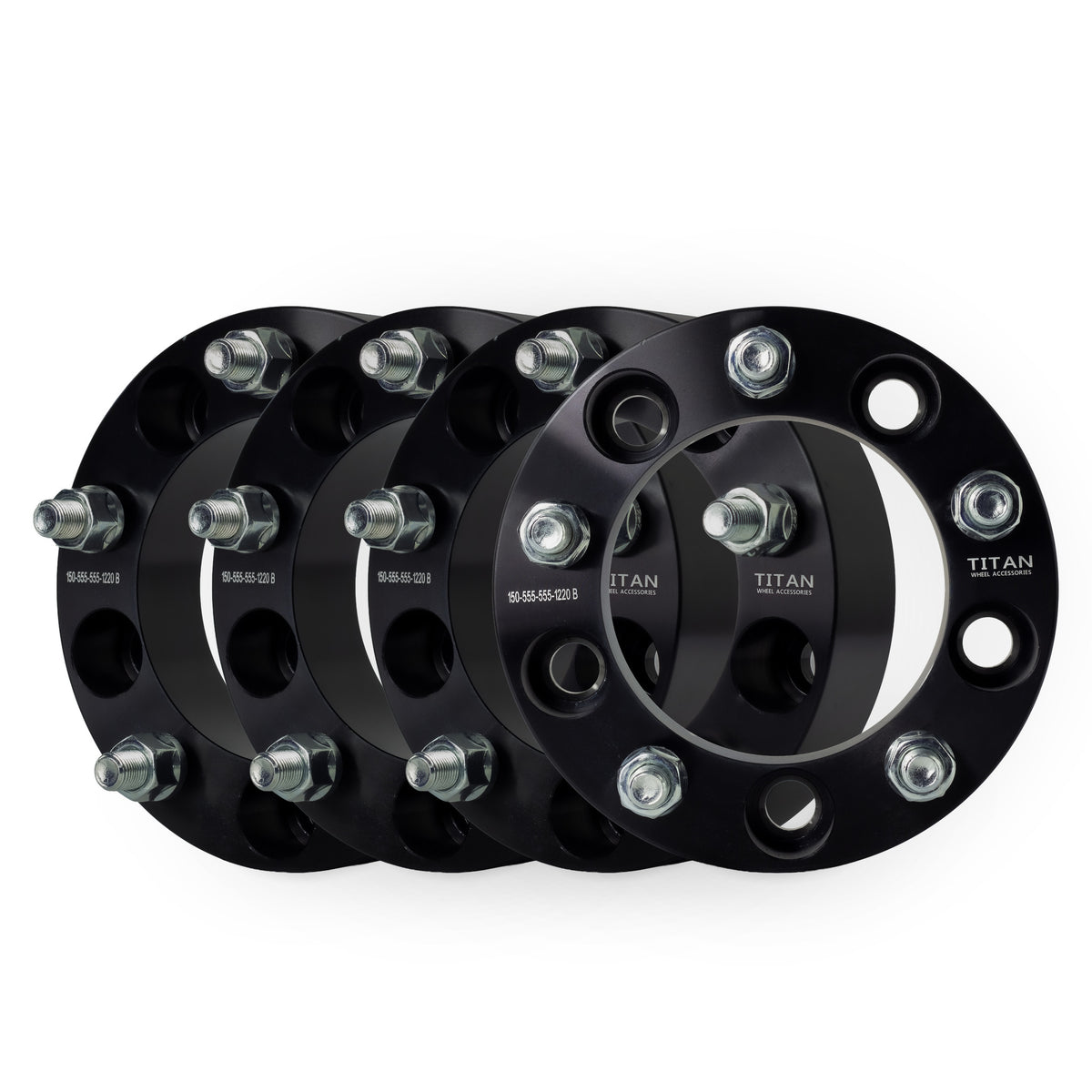 1.5" (38mm) Wheel Spacers for Dodge Ram 1500 Ford F100 Bronco Jeep CJ | 5x5.5 (5x139.7) | 1/2x20 Studs — set of 4