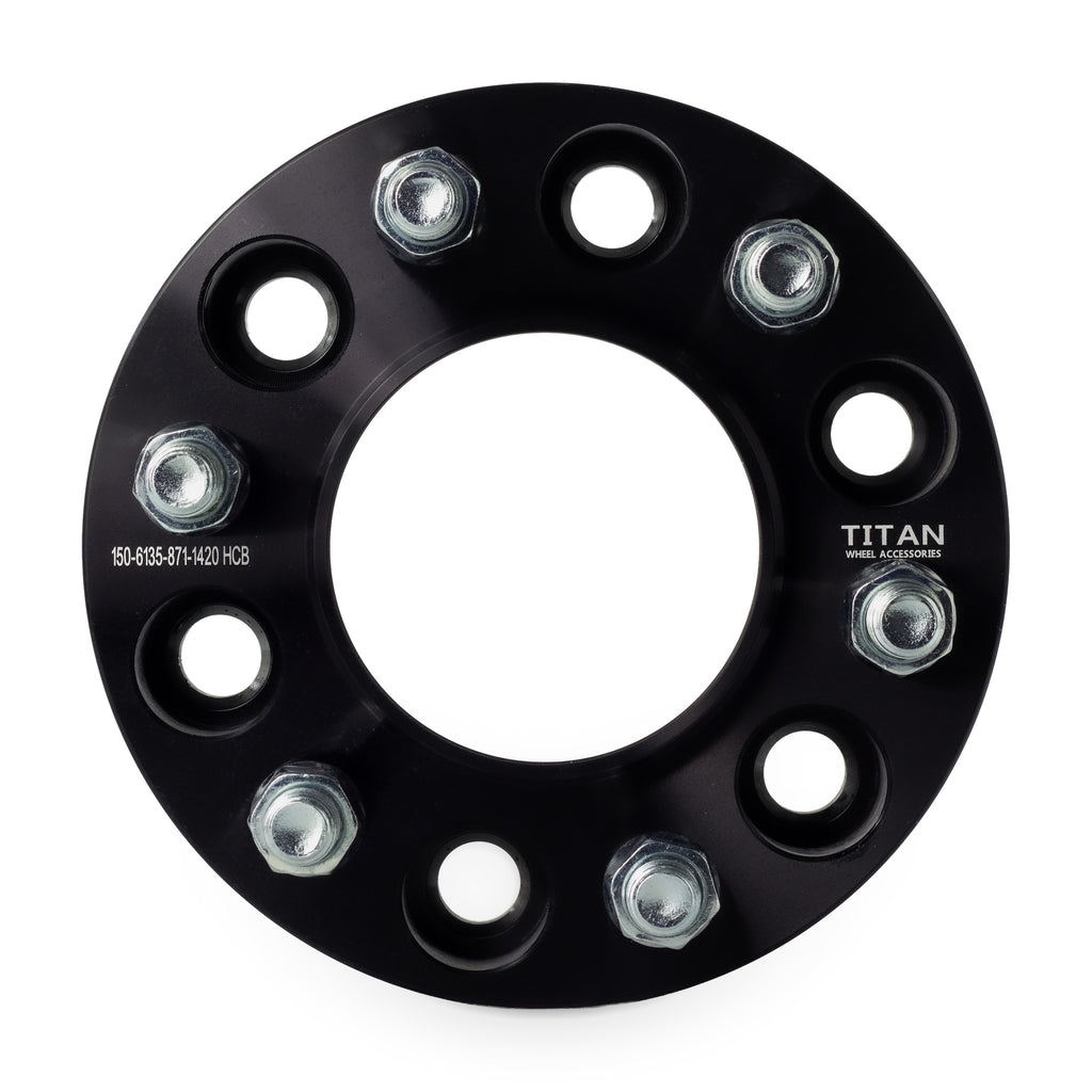 1.5" (38mm) Wheel Spacers for Ford F150 Expedition Lincoln Navigator | 6x135 | 87.1 Hubcentric |14x2 Studs — front view