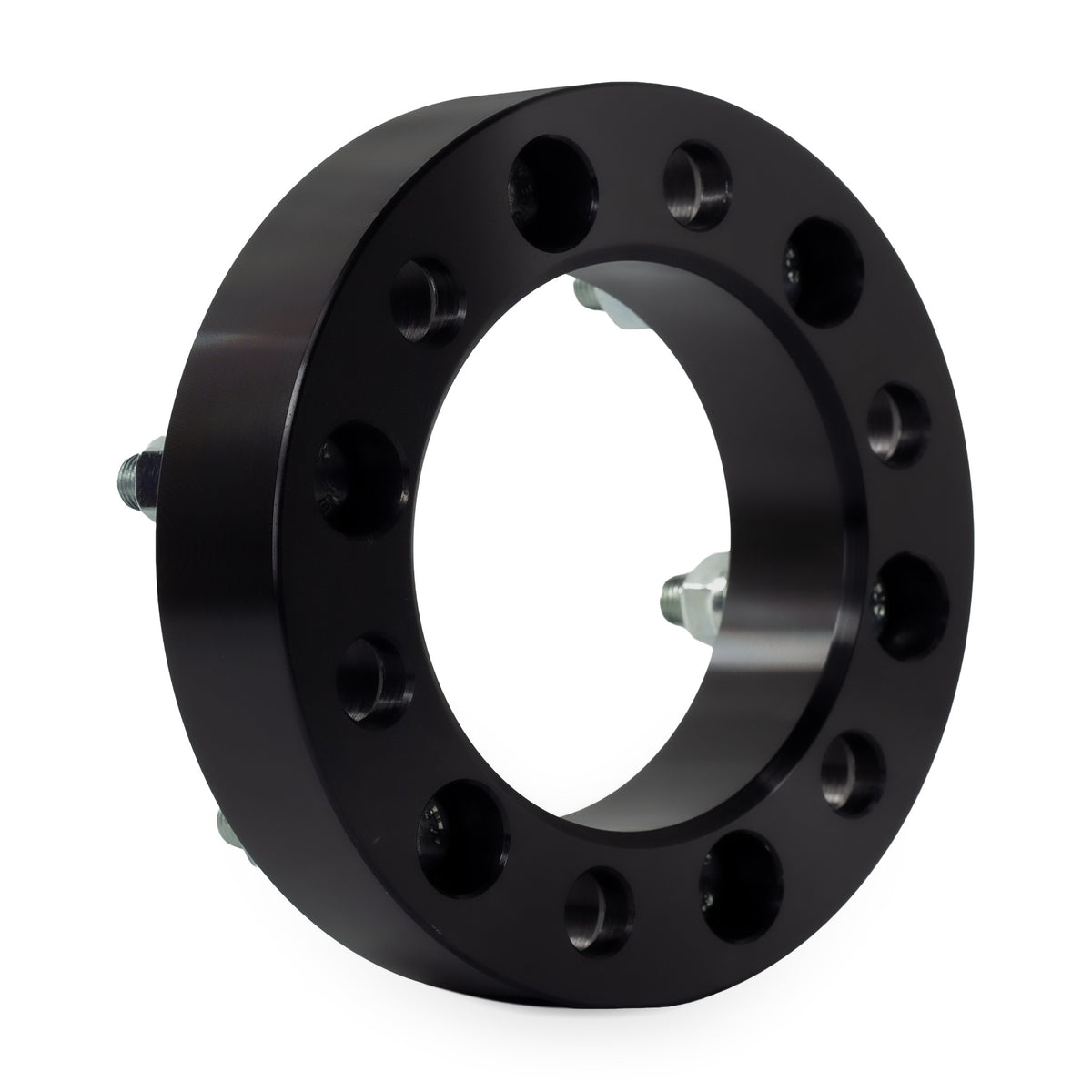 1.5" Wheel Spacers for Cadillac Chevy Silverado GMC Sierra Trucks | 6x5.5 (6x139.7) | 14x1.5 Studs — rear three-quarter view