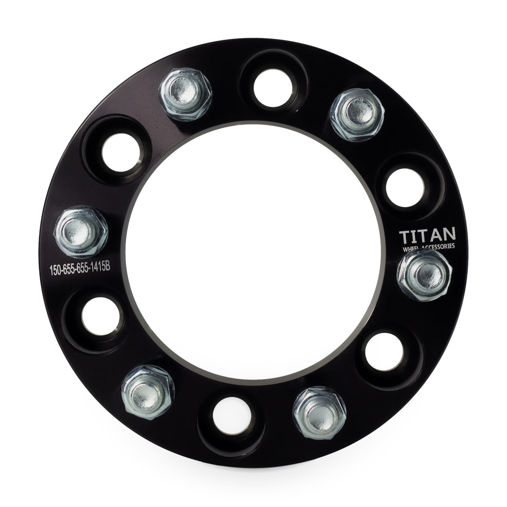 1.5" Wheel Spacers for Cadillac Chevy Silverado GMC Sierra Trucks | 6x5.5 (6x139.7) | 14x1.5 Studs — front view