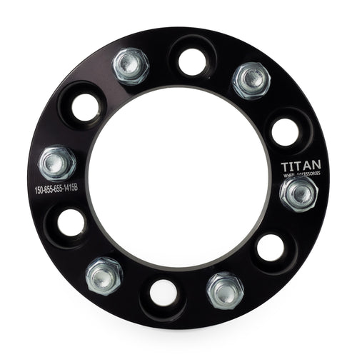 1.5" Wheel Spacers for Cadillac Chevy Silverado GMC Sierra Trucks | 6x5.5 (6x139.7) | 14x1.5 Studs — front view