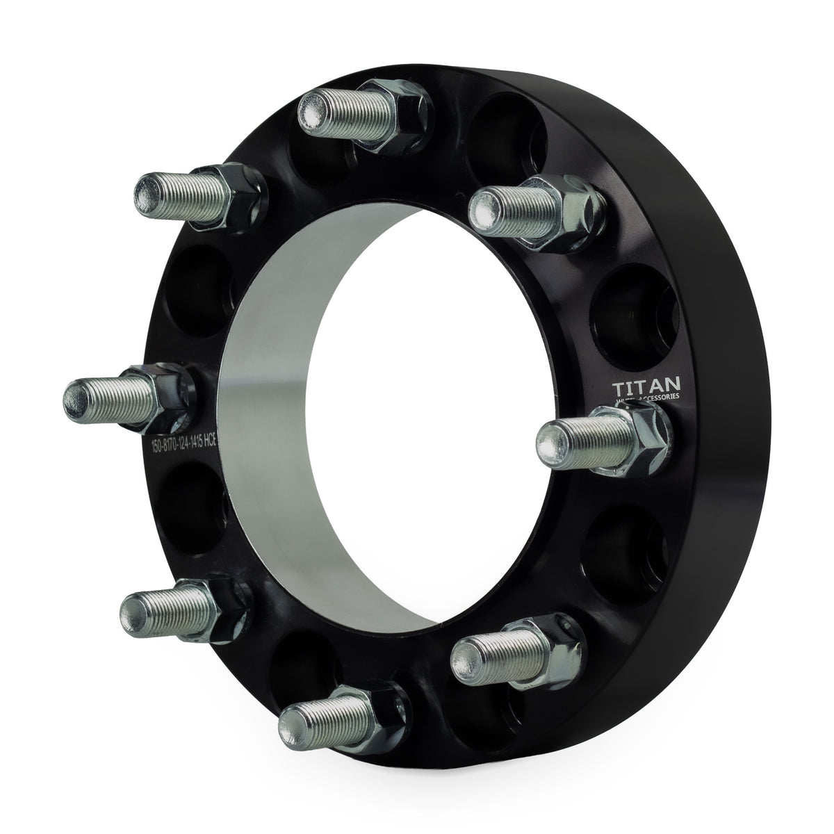 1.5" (38mm) Wheel Spacers for Ford 1999-2025 F250 F350 Excursion | 8x170 | 124.9 Hubcentric — front three-quarter view