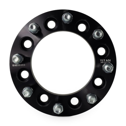 1.5" (38mm) 8x6.5 To 8x180 Wheel Adapters | 14x1.5 Studs — front view