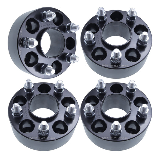 50mm (2") Wheel Spacers for Jeep Cherokee Renegade | 5x110 | 65.1 Hubcentric |12x1.25 Studs |