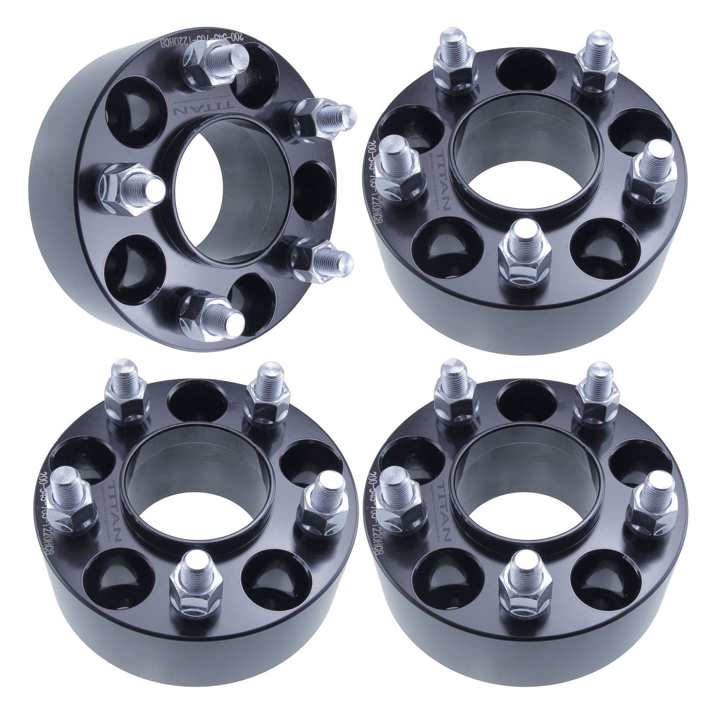 2" (50mm) Wheel Spacers for Ford Mustang Ranger Explorer Edge | 5x4.5 (5x114.3) | 70.5 Hubcentric |1/2x20 Studs |