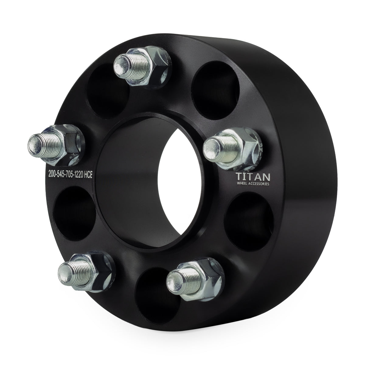 2" (50mm) Wheel Spacers for Ford Mustang Ranger Explorer Edge | 5x4.5 (5x114.3) | 70.5 Hubcentric — front three-quarter view