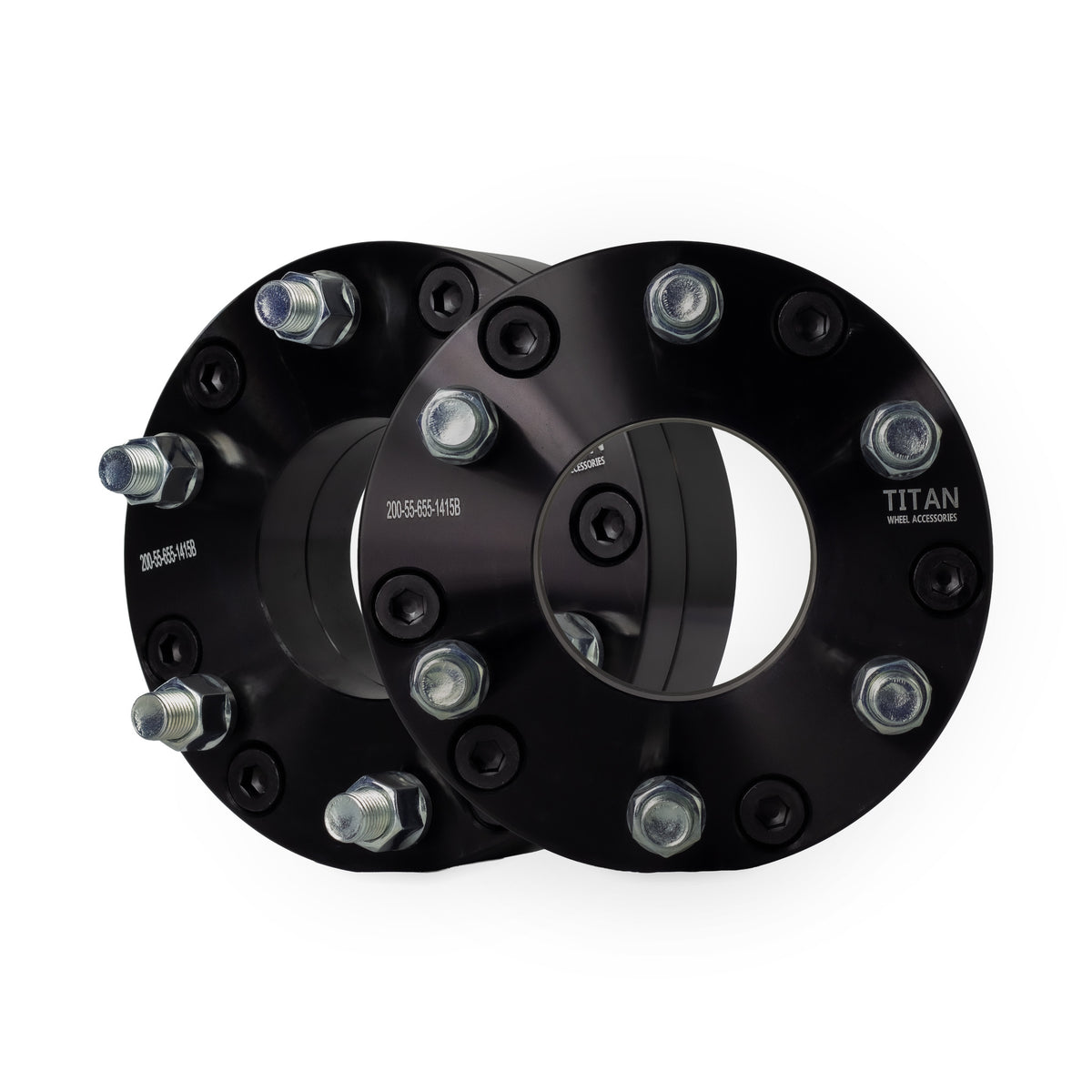 2" 5x5 to 6x5.5 Wheel Adapters for Chevrolet Trucks | 5x5 to 6x5.5 | 14x1.5 Studs — pair of 2