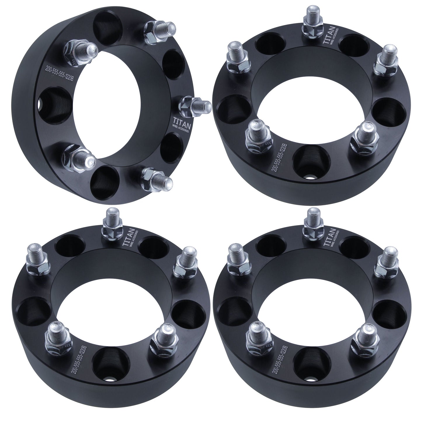 2" (50mm) Wheel Spacers for Dodge Ram 1500 Ford F-100 Bronco Jeep CJ | 5x5.5 (5x139.7) | 1/2x20 Studs |