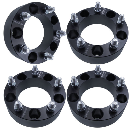 2" (50mm) Wheel Spacers for Dodge Ram 1500 Ford F-100 Bronco Jeep CJ | 5x5.5 (5x139.7) | 1/2x20 Studs |