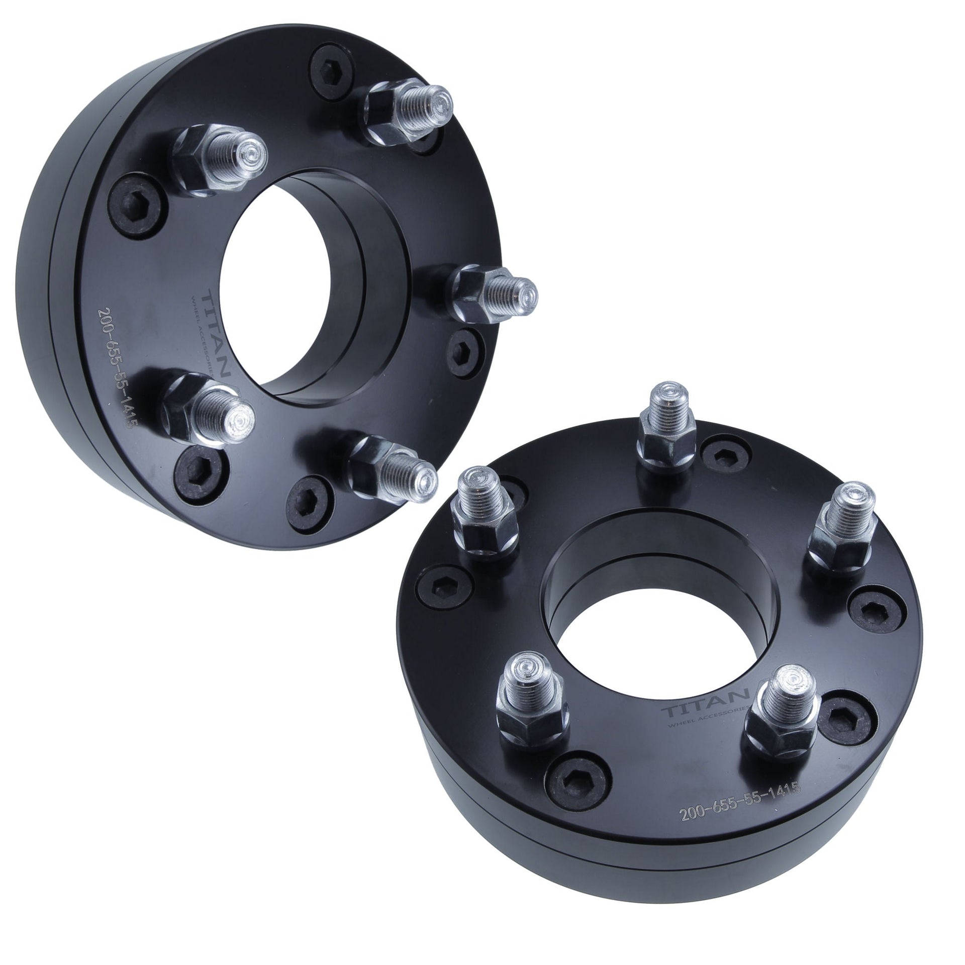 4-Pack Forged Wheel Adapters - 6x5.5 To 6x5 (6x139.7 To 6x127) 12x1.5 Lugs, 2" Thick